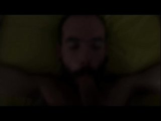 Deepthroating my friend's big cock