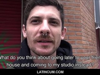 Amateur Straight Spanish Latino With Nose Ring Seduced By Gay Stranger For Money Outside POV